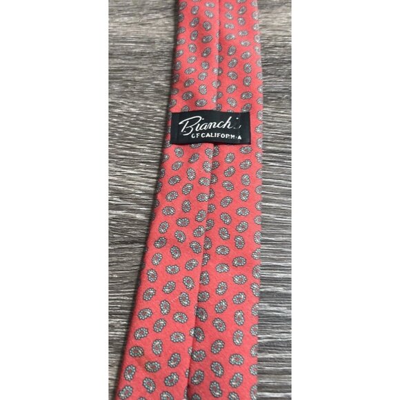 Vintage BIANCHI Red Vintage Italian Necktie Men's Elegant Formal Business Casual - Picture 3 of 8